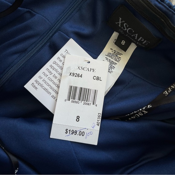 NWT Blue Strapless Formal Dress Size 8 - Picture 7 of 15